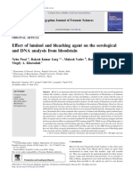 Effect of Luminol and Bleaching Agent On The Serological and DNA Analysis From Bloodstain