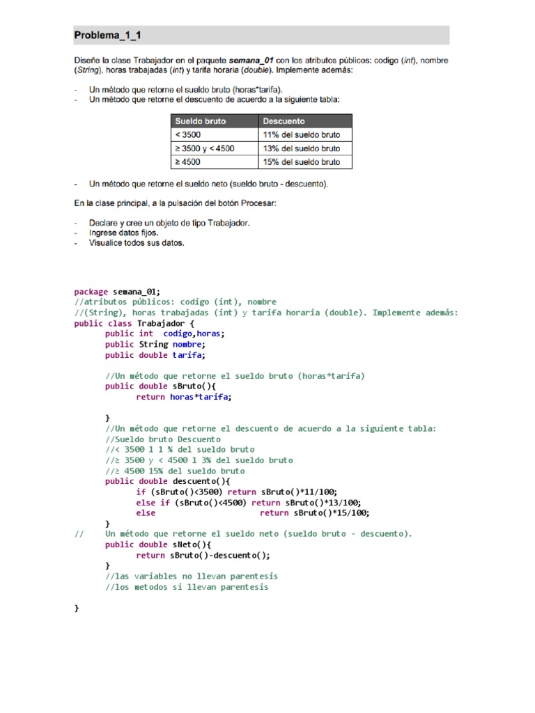 Atributos y Métodos en Java | PDF | Constructor (Programación Orientada ...