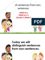 Distinguish Sentences From Non-Sentences