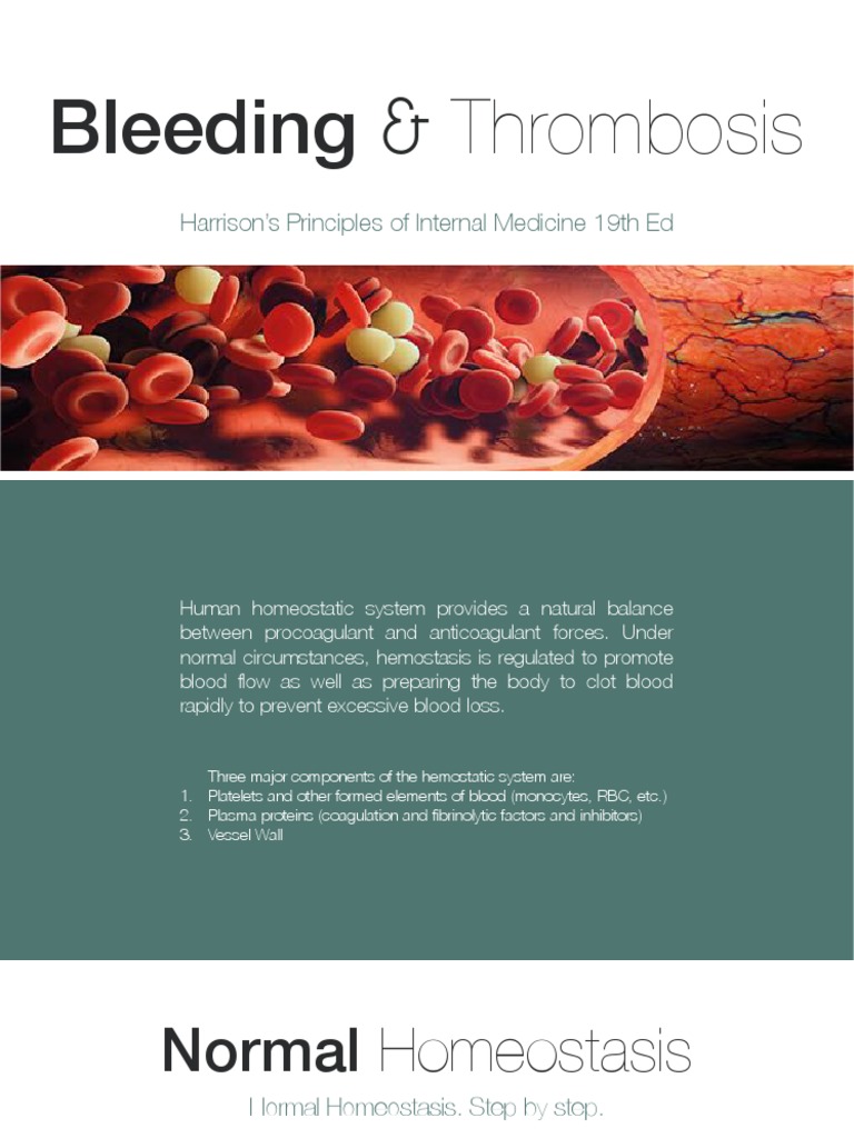 Bleeding and Thrombosis | PDF | Coagulation | Platelet