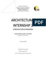 Architectural Internship 2: Construction Supervision