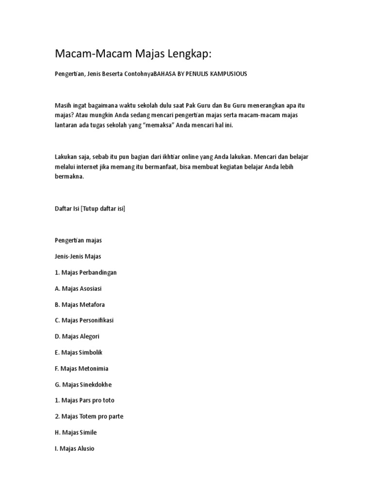 Majas Totem Pro Parte 1001 Contoh Majas