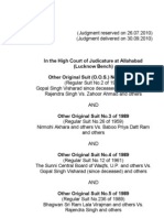 Ayodhya - Justice Sibghat Ullah Khan