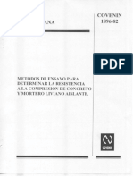 2017.11.01 Norma Covenin 1896-82 Ensayo de La Resistencia A Compresion PDF