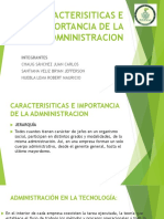 Caracterisiticas e Importancia de La Admninistracion