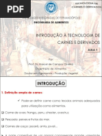 Aula 1 - Introdução à Tecnologia de Carnes e Derivados - Engal