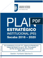 Plan Estrategico Institucional Municipio de Sacaba