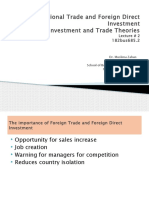 Importance of Foreign Trade and Investment