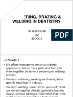Soldering, Brazing and Welding in Dentistry