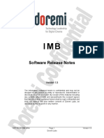 IMB Software Release Notes 001396 v1 5