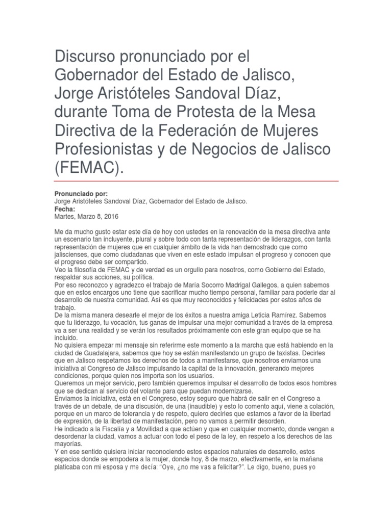Toma de Protesta de La Mesa Directiva de La Federación de Mujeres ...