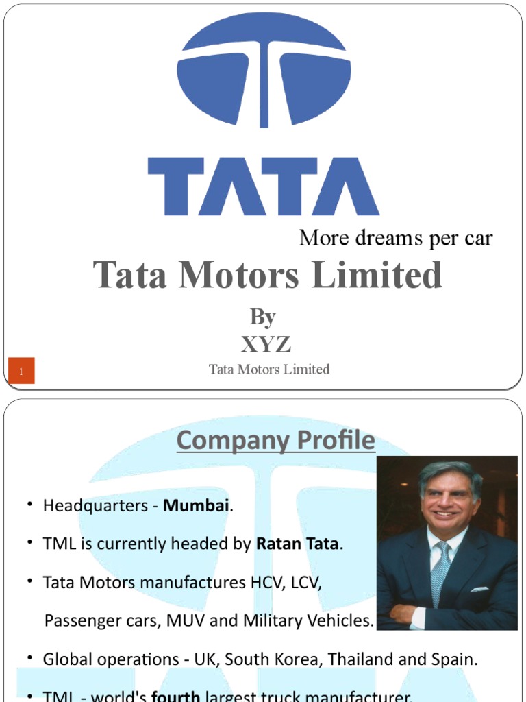 Tata Motors Limited: More Dreams Per Car | PDF | Wheeled Vehicles ...