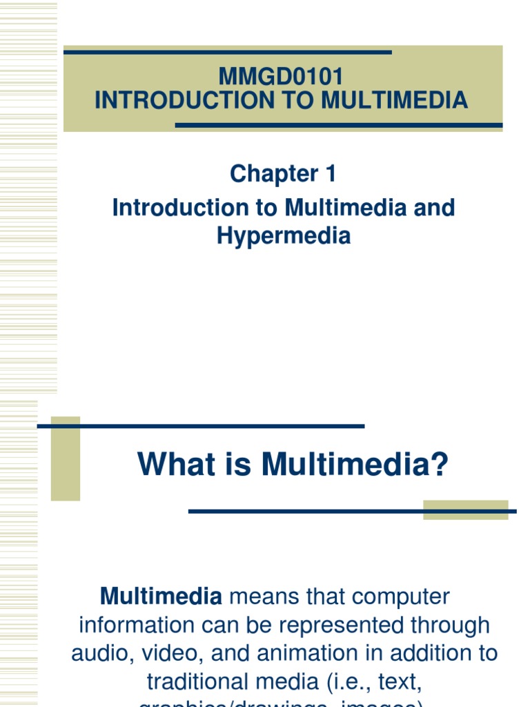 Introduction to Multimedia Concepts | PDF | Multimedia | Hypertext