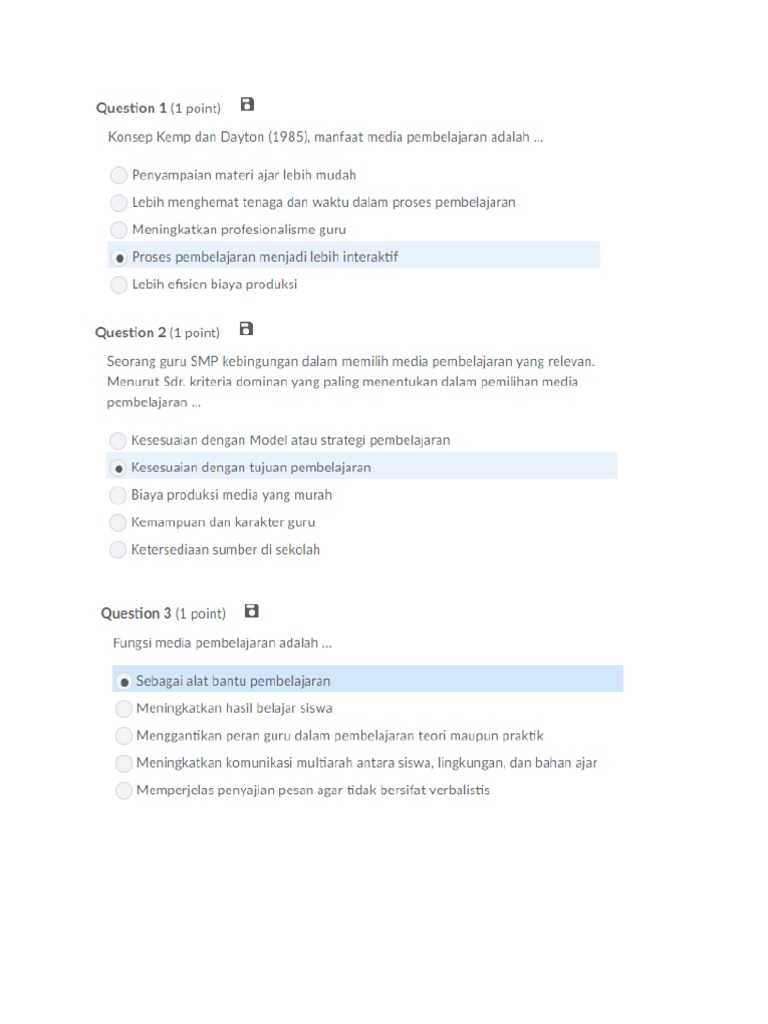 Soal Tes Formatif M2 Kb1 Kompetensi Guru