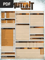 Mutant Year Zero - Character Sheet PDF