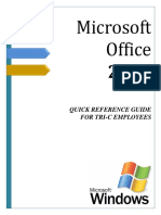 Microsoft Office: Quick Reference Guide For Tri-C Employees