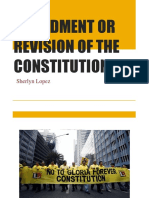 Amendment or Revision of The Constitution