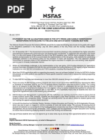 NSFAS Statement on the Allegations Made in the City Press and Sunday Independent Newspapers With Regard to the 2018 and 2019 Student Funding Matters