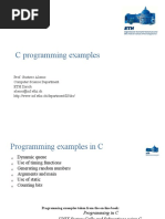 C Programming Examples: Prof. Gustavo Alonso Computer Science Department ETH Zürich Alonso@inf - Ethz.ch