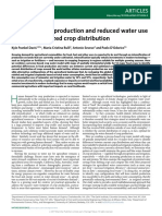 Increased Food Production and Reduced Water Use Through Optimized Crop Distribution