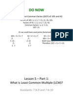 Lesson 5 - Part 1: LCM