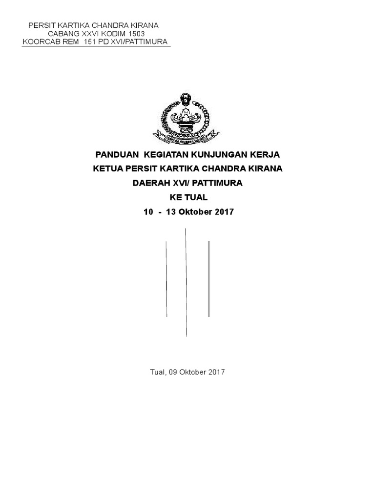 Panduan Kunjungan Kerja Persit KCK | PDF