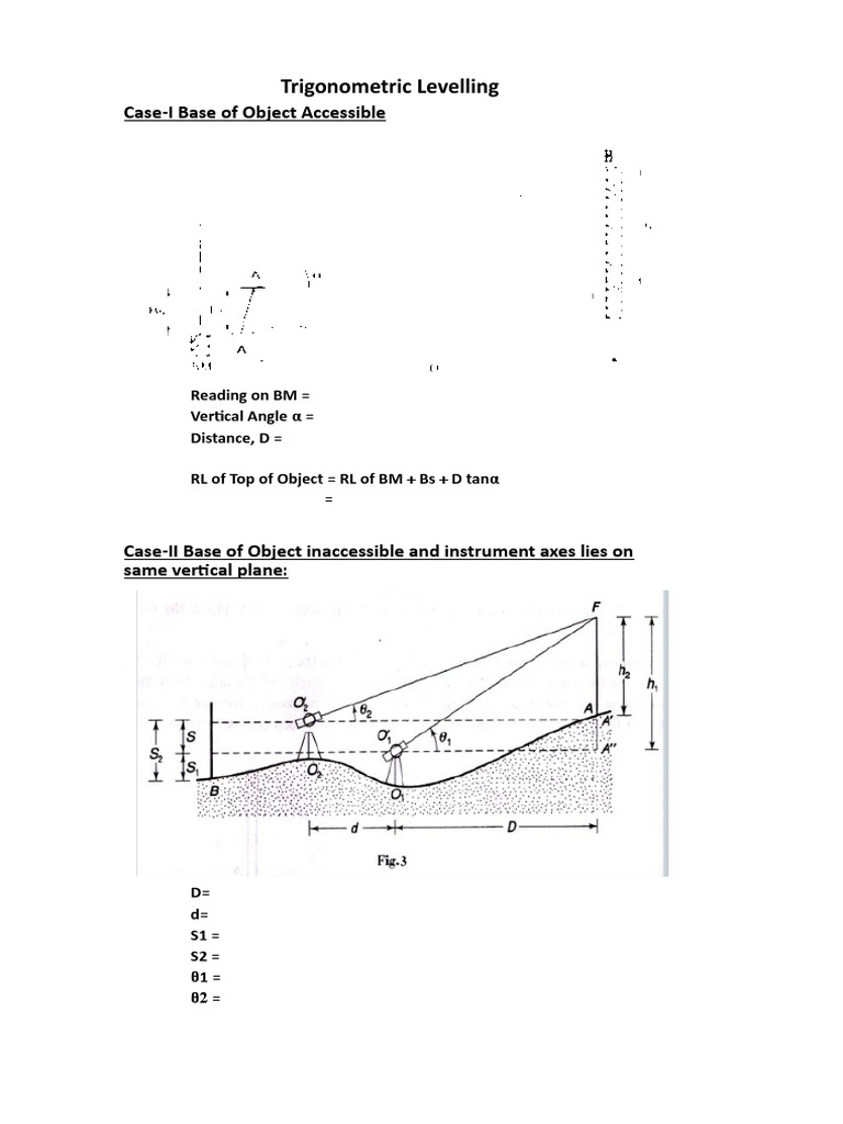 Trigonometric Levelling Techniques | PDF | Teaching Methods & Materials