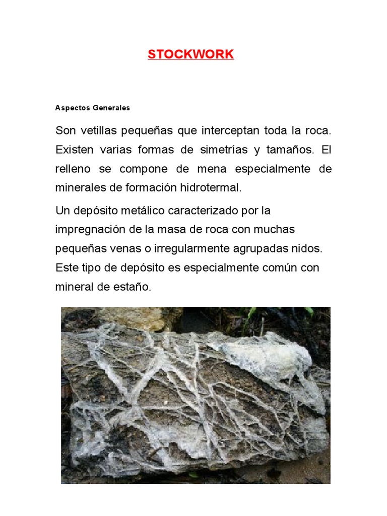 Características del Stockwork en Geología | PDF