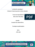 Evidencia 5 Ejercicio Practico Proyeccion de Oferta y Demanda