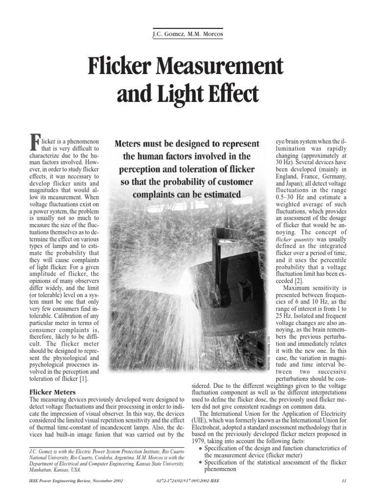 Flicker Measurement And Light Effect Pdf Incandescent Light Bulb