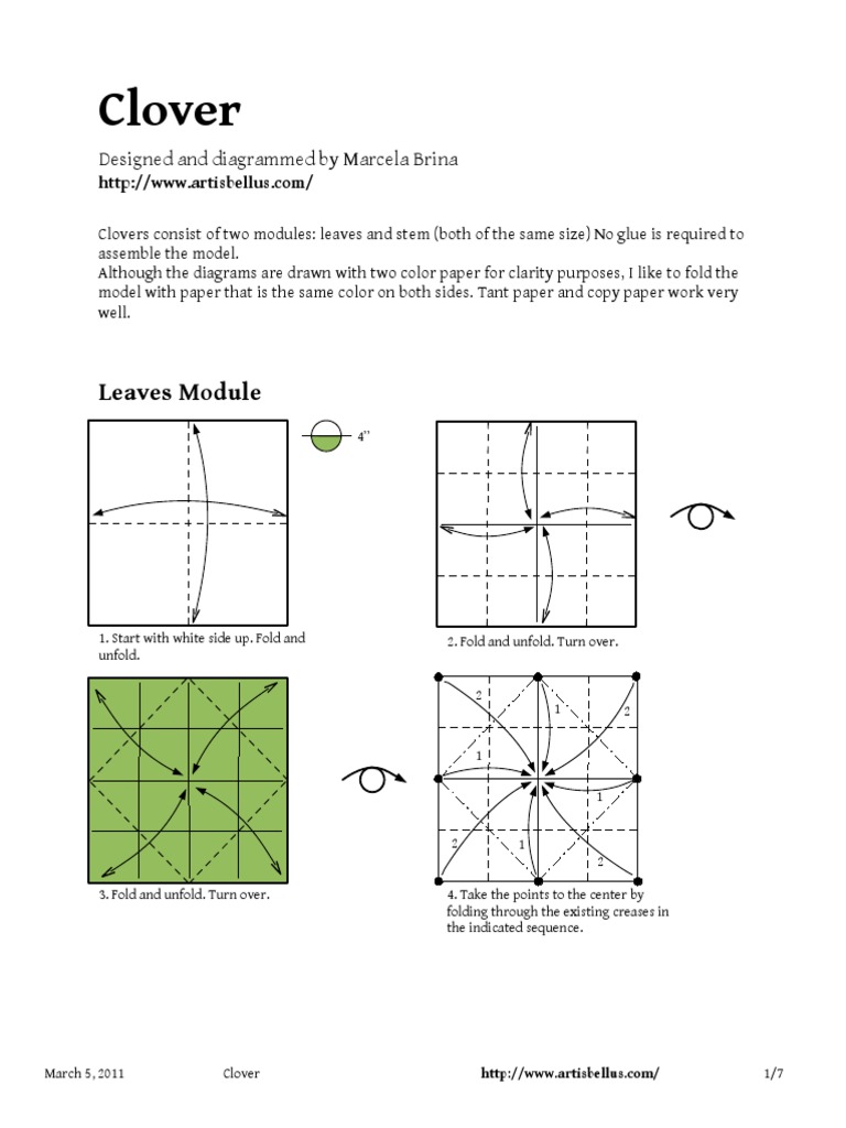 Image 10 for Printable 4 Leaf Clover Template