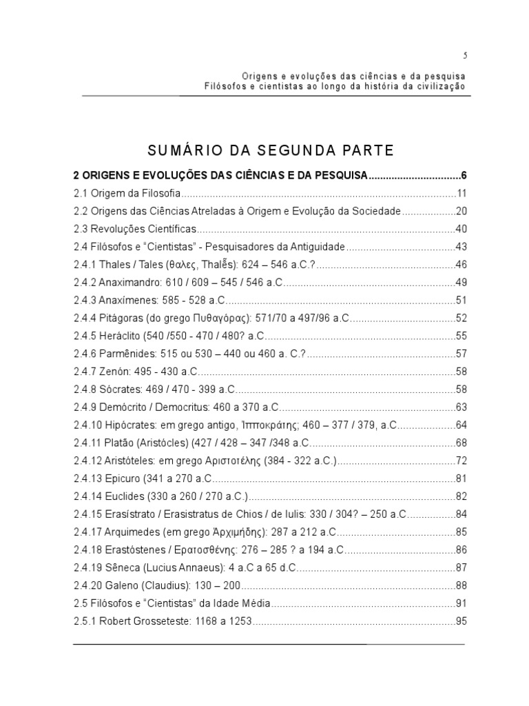 Origens da Ciência e Filosofia | PDF | Science | Sociologia