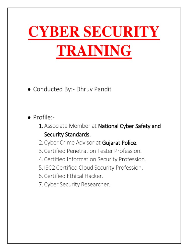 Proposal Cyber Security Training | PDF | Computer Forensics | Computer