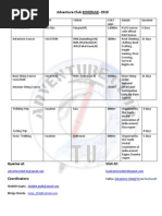 Adventure Club Schedule