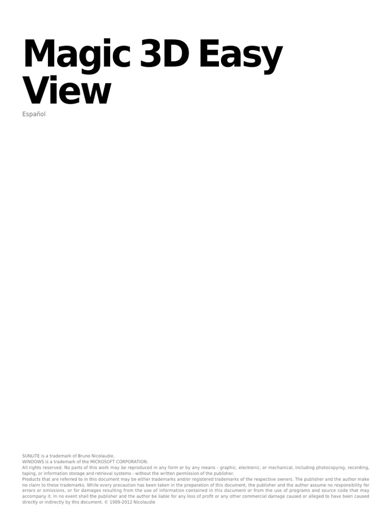 Magic 3d Easy View Manual Es PDF | PDF | Point And Click | Window ...