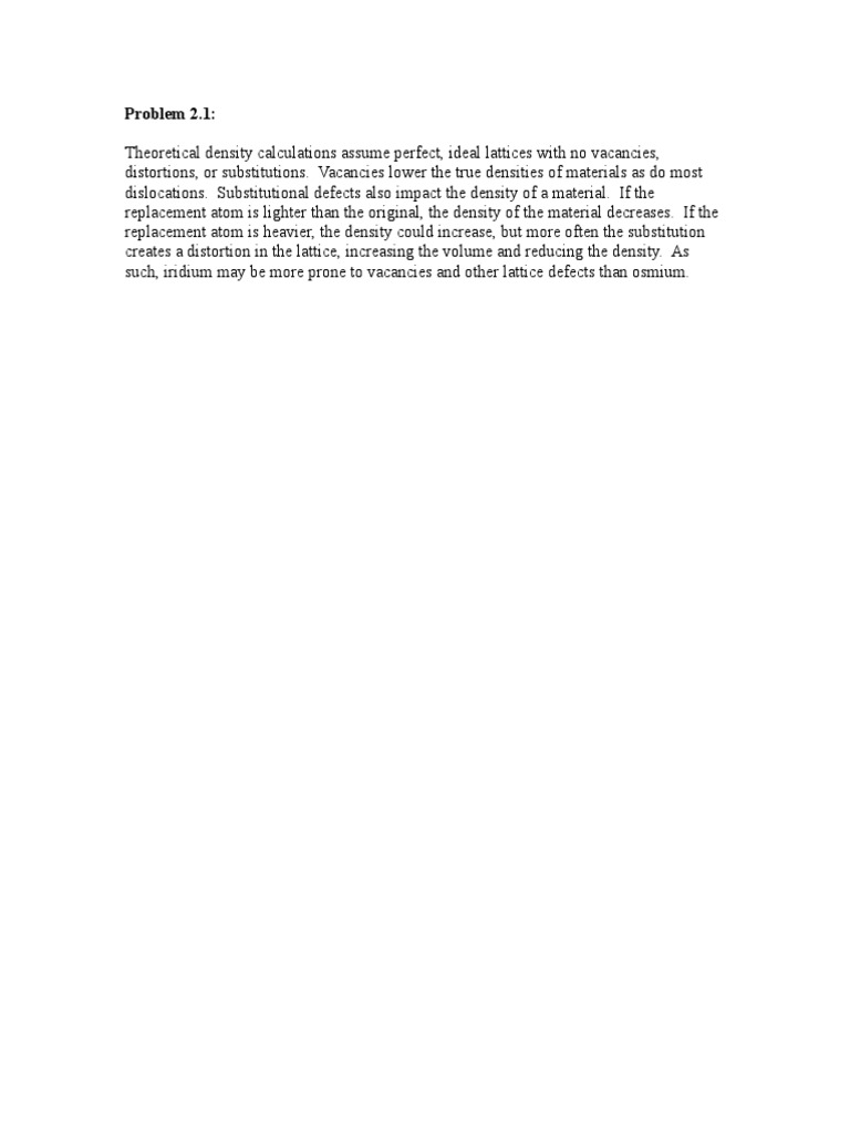 Density and Crystal Structure Analysis | PDF | Crystal Structure ...