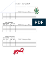 Dragon Genetics Student Data Table