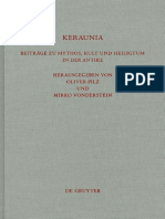 (Beiträge Zur Altertumskunde 298) Oliver Pilz, Mirko Vonderstein-Keraunia - Beitrage Zu Mythos, Kult Und Heiligtum in Der Antike-Walter de Gruyter (2011)