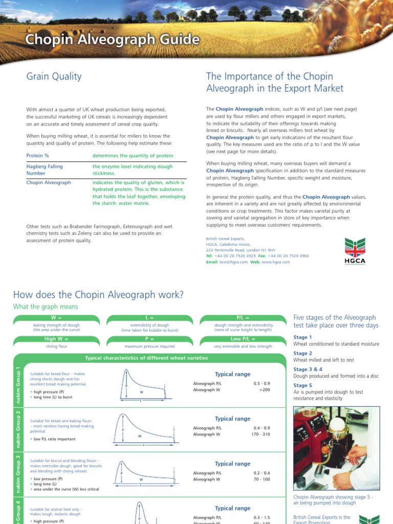 Chopin Alveograph in Wheat Quality Assessment | PDF | Flour | Wheat
