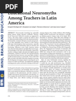 Educational Neuromyths Among Teachers in Latin America