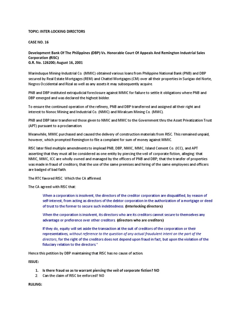 Case Digest DBP Vs CA 126200 PDF Foreclosure Civil Law Law)