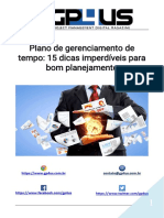 Plano de Gerenciamento de Tempo 15 Dicas Imperdíveis Para Bom Planejamento