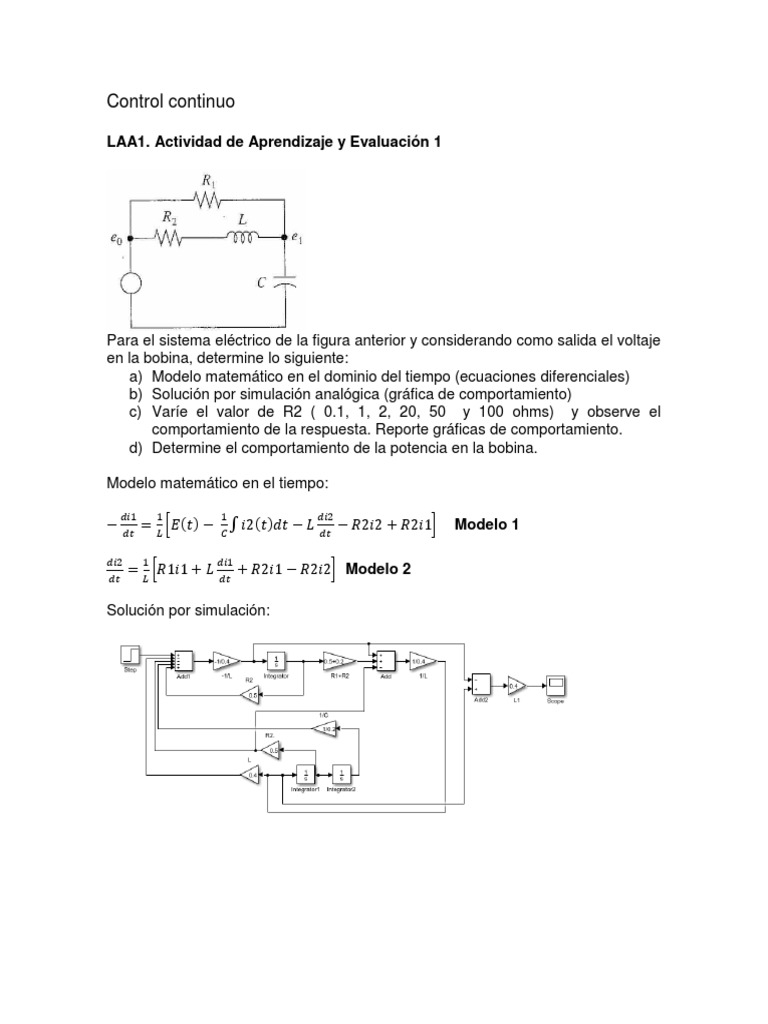 Ejercicios Control Continuo | PDF