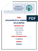 Aplicación de La Administración en La Espoch