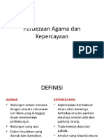 Perbezaan Agama Dan Kepercayaan