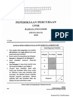 Soalan Percubaan UPSR 2018 Bahasa Inggeris Negeri Kelantan Kertas 1