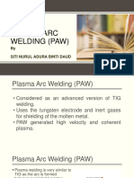 Plasma Arc Welding (Paw)