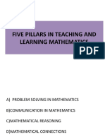 Five Pillars in Teaching and Learning Mathematics