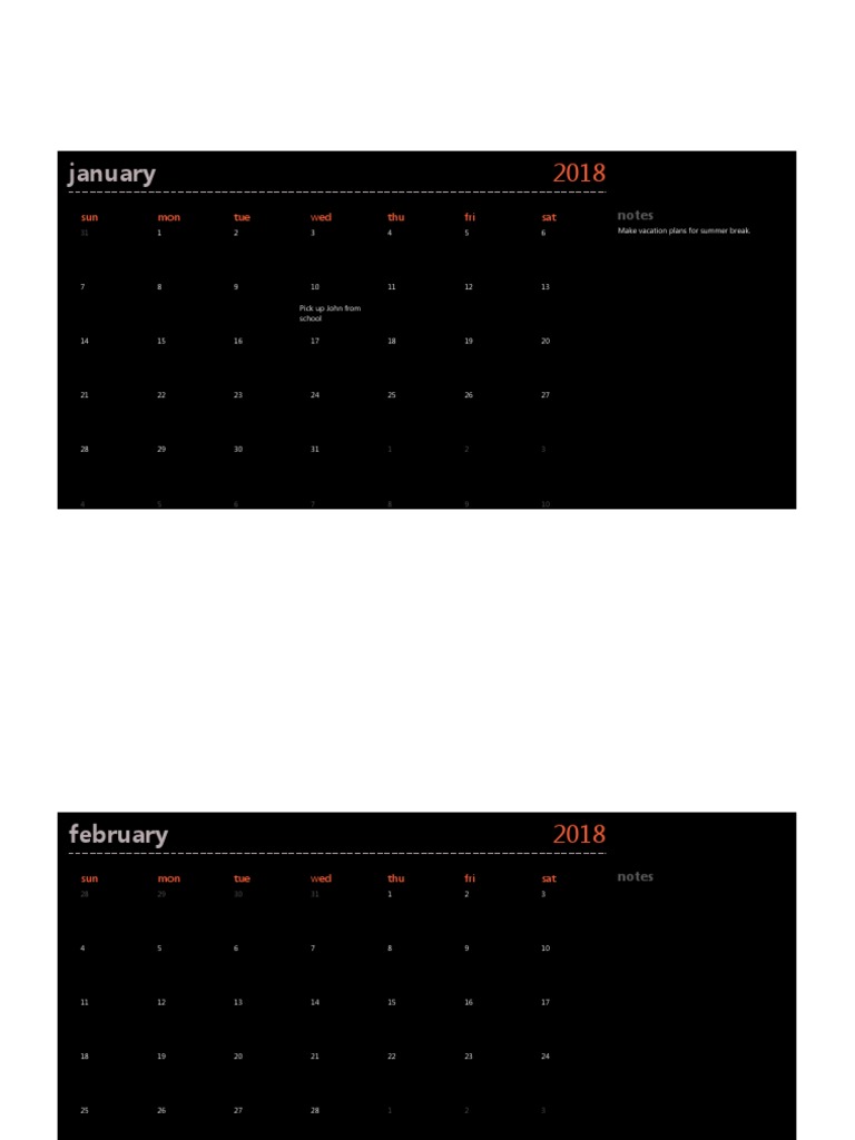 January: Notes | PDF