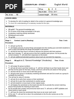 CELTA Lesson Plan TP 1 2017